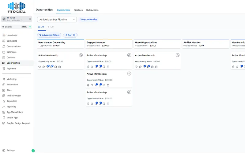 screenshot of Fit Digital